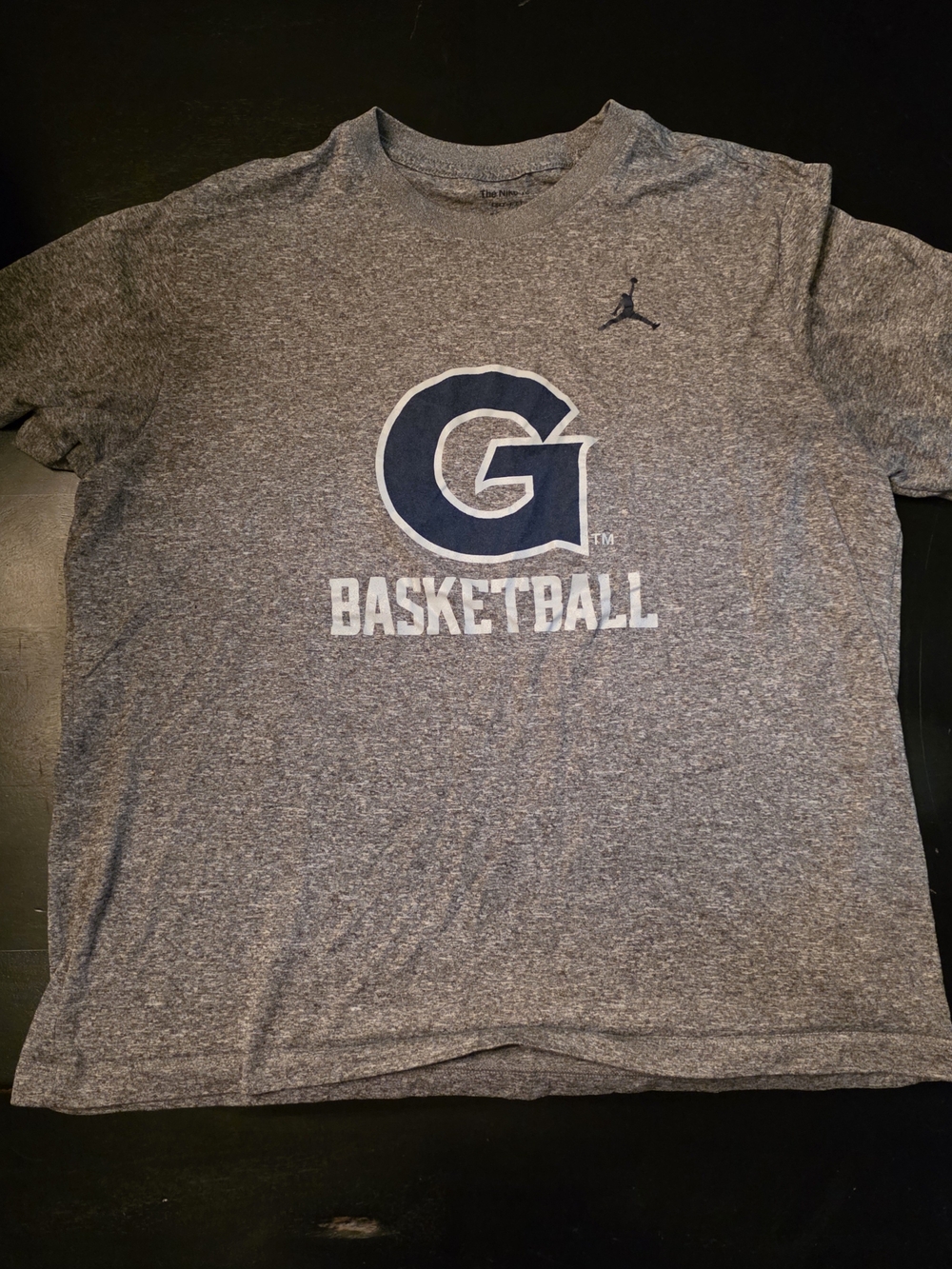 Georgetown Basketball Gray Jordan Dri-FIT Heathered Crew Neck Tee Womens Size XL